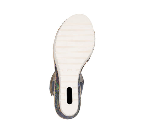 Sandale casual, dama, REMONTE, R6252-15 bleumarin, piele ecologica